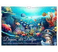 Dupini, der Delfin, und seine zauberhafte Unterwasserwelt (Wandkalender 2026 DIN A4 quer), CALVENDO Monatskalender: Entdeckungsreise unter Wasser