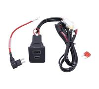 Dúplex USB tomacorriente con fusible arnés de cables Cargador doble USB-A C QC3.0 PD enchufe tomacorriente cargador enchufe rápido adaptador para Multivan T5 Multi-van 2003-2015