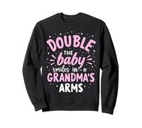 Duplica Las Sonrisas del bebé en los Brazos de la Abuela Gemela Abuela Sudadera
