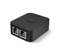 Duplicador Ethernet, 2 Puertos 1000Mbps Ethernet Splitter, Duplicador RJ45, Switch RJ45 1 a 2 sin Necesidad de Fuente de Alimentación, para Ordenadores, Enrutadores, 1 Unidad