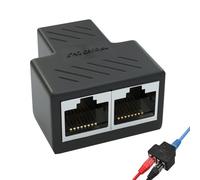 Duplicador Ethernet rj45, Conectores Divisores RJ45 de 1 a 2 Puertos, Ethernet Splitter Compatible con Cable Cat5 Cat5e Cat6 Cat7 LAN Extensor