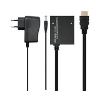 Duplicador HDMI 1x2 de alta velocidad con alimentación, ideal para compartir señal en múltiples pantallas y mejorar presentaciones.