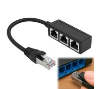 Duplicador RJ45, Ethernet Splitter 1 Macho a 3 Hembras, Adaptador de Conector RJ45 Compatible con Cat5, Cat5e, Cat6, Cat7, para ADSL, Routers, Conmutadores,TV