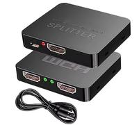 Duplicador Splitter Replicador de señal de 1 a 2 HDMI 4K 1 Entrada 2 Salidas Activo con Cable alimentacion por microUSB 1x2 Puertos Soporta 3D HDCP Ideal Gaming formacion y escaparates 51CH049