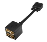 ADAPTADOR B15 A 2 VGA H AISENS 20CM NEGRO A113-0080