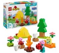 LEGO Duplo Peppa Pig Excursión Campestre con Papá Pig - Juguete Montessori para Niñas y Niños de 2+ Años - Tienda de Campaña, Canoa y 2 Figuras - Motricidad Fina y Aprender a Clasificar Colores 10452