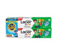 Lacer Gel dental Sabor menta, flúor y calcio, +6 años con figura de Batman Pack 2x75 ml