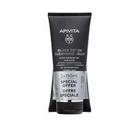 Apivita Gel limpiador desintoxicante negro para rostro y ojos