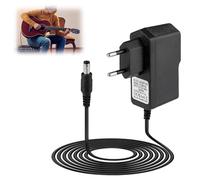 Dupoem 9 V 1 A - Fuente de alimentación para pedal de guitarra, centro negativo con manguito positivo, adaptador DC 9 V para pedales de efectos Looper Stompbox, cargador de pared compatible con Casio