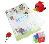 Dupoem Cuaderno de Dibujo Impreso con Bolígrafo 3D, 340 Diseños Coloridos Reutilizables, con Tablero de Trazado Transparente, Ideal para Dibujos Infantiles, Regalos Educativos y Manualidades