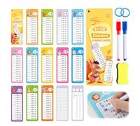 Dupoem Educational Multiplication Mesas Game for Children, 15 Flashcards with Multiplication Table Markers, for Learning and Practicing Multiplication Table at Home or School (División)