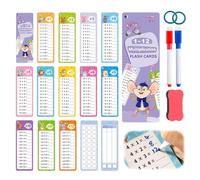 Dupoem Juego Educativo de Tablas de Multiplicar para Niños,15 Flashcards con Marcadores de Tablas de Multiplicar,para Aprender y Practicar las Tablas de Multiplicar en Casa o Escuela (Multiplicación)