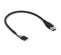 Dupont IDC - Cable adaptador de placa base de 5 pines a USB A macho de 5 pines a USB 2.0 macho (2 unidades)