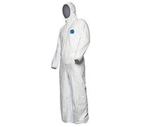 DuPont Tyvek 500 Xpert, 25 Ropas de protección con capucha, Blanco, Talla M