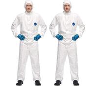 DuPont Tyvek 500 Xpert | Ropa de protección química con capucha,Categoría III, Tipo 5-B y 6-B | Resistente pero Ligero | Blanco|Talla XXXL (Paquete de 2)