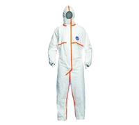 DuPont Tyvek 800J | Ropa de protección química con capucha, Categoría III, Tipo 3-B, 4-B, 5-B y 6-B | Blanco | Robusto y ligero |Talla L