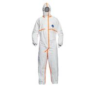 DuPont Tyvek 800J | Ropa de protección química con capucha, Categoría III, Tipo 3-B, 4-B, 5-B y 6-B | Blanco | Robusto y ligero | Talla XXL
