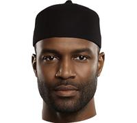 Dupsie's Sombrero Africano de Fez Kufi de Fieltro de Lana Negra, Negro, 7 3/4
