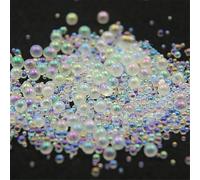 DUPU 10g/Jar-Mini Bubble Nail Beads Decorations 0.8mm,1mm,1.2mm,1.5mm Mixed Tiny Ball Bead For Epoxy Resin Molds Nails Art Glass Bead