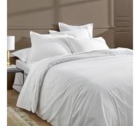 Duquennoy & Lepers - Juego de Ropa Cama, Funda Nórdica de 240 x 220 cm y 2 Fundas de Almohada - Percal de 80 Hilos - Blanco