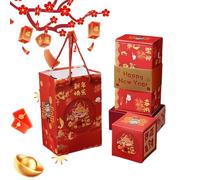 Duqulle Caja de regalo que rebota, regalo de cumpleaños | Regalo de rebote creativo de 16 capas,Caja de dinero que rebota de Año Nuevo, creando el regalo más sorprendente para niños, adolescentes,