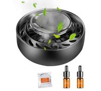 Duqulle Difusor de aromaterapia Solar para Coche - Ambientador Difusor de Coche UFO con Rotación Solar,Luchador de olores, fragancias para automóviles, Accesorios para automóviles, Decoraciones