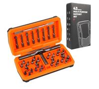 Duqulle Juego De Destornillador De Trinquete | Llave de Tornillos Imantada para Gafas - 43 en 1 Herramientas Multi-Bits Juego de Reparación de Bolsillo para Automóvil Dispositivos Bicicleta Gafas -
