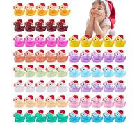 Duqulle Mini Patos Luminosos - Figuras de Pato duraderas Que Brillan en la Oscuridad, 70 Piezas,Suficientes Luminosos DIY Mini Patos de Resina Regalo para Amigos colegas Familia