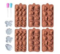 Duqulle Molde de Silicona | 6 Piezas Antiadherente con Fácil Desmoldeo,Molde de Gelatina - Para Snacks, Magdalenas, Dulce de Azúcar, Pastelería, Hielo, Jabón y