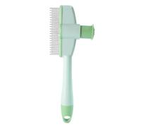 Duqulle Peine antipulgas para gatos | Eliminador de pulgas para perros y cepillo de contra la caída del cabello, cepillo de cuidado suave con botón de desbloqueo y removedor de garrapatas para