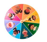 Duqulle Rueda De Las Emociones | Juguetes Sensoriales de Madera y de Muñeca - Rueda para la Expresión de Sentimientos de Niños Pequeños,para Calmar la Decoración del Aula y la Escuela para Niños y