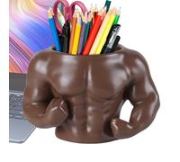 Duqulle Soporte para bolígrafos de escritorio | Soporte para bolígrafos de escritorio con diseño de fitness - Organización de escritorio para el hogar, biblioteca, consultor, enfermera, recepcionista