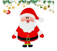 Duqulle Timbre de Navidad Divertido - Timbres navideños con Forma de Papá Noel para Puerta de Entrada - Lindos timbres de Metal con Pilas para Puerta de Entrada, Dormitorio, jardín