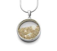 DUR Colgante para mujer de tormenta de arena de plata de ley en color plata y arena, altura: 23 mm, P2936, 22mm, Plata, No es una piedra preciosa