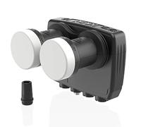 DUR-line 6° Monoblock Unicable LNB - Astra 19,2°E + Hotbird 13°E - 24 participantes y 2 satélites (MB6-UK) - Doble LNC con función de cable - Full HD, 4K, 8K, 3D - Resistente a la intemperie +