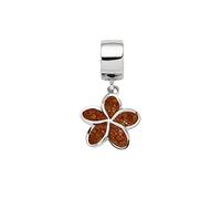 DUR PLUMERIA F323 - Colgante de plata 925/rodiada con flores, 1,7x1,15 cm, Plata de ley, No es una piedra preciosa