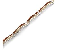 DUR - Pulsera para mujer con ondas de arena de playa y arena de ámbar - Plata 925 rodiada - Hecho a mano - 16,5 cm - Joyería marítima A1824, Länge: 165 mm, Breite: 7 mm, Plata 925, arena de playa
