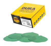 Dura-Gold - Premium Film Back - 600 Grit 5" película verde - PSA autoadhesivo Stickyback discos de lijado para DA lijadoras - Caja de 50 discos de papel de lija para automoción y carpintería