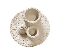 Durabilidad bandeja de quema de cemento con colector de cenizas para meditaciones, decoración del hogar, práctica espiritual, soporte de incienso de hormigón