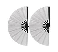 Durabilidad brillante ventilador de mano portátil plegable KungFu para eventos de baile, vida nocturna, accesorios, fácil de llevar, diseño de concierto