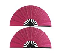 Durabilidad brillante ventilador de mano portátil plegable KungFu para eventos de baile, vida nocturna, accesorios, fácil de llevar, diseño de concierto