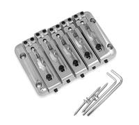 Durabilidad Puente para bajo de 5 cuerdas Puente de guitarra con pieza trasera fija de latón para tono claro y ajuste de cuerdas Metal bajo