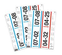 Durable 103102 Etiquetas insertables 297 x 74 mm para los bolsillos de las etiquetas, 40 etiquetas en hojas A4, blancas
