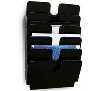 Durable 1700014061 Juego de dispensadores de folletos (Flexiplus 6 landscape, A4) 1 juego, negro