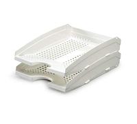 Durable 1701626010 Bandejas para cartas (Trend, para formatos DIN A4 a C4, apilables) 6 piezas, blanco