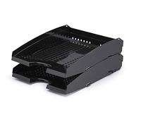 Durable 1701626060 Bandejas de cartas (Trend, para formato DIN A4 a C4, apilables) 6 piezas, negro