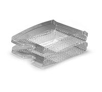 Durable 1701626400 Bandejas de cartas (Trend, para formato DIN A4 a C4, apilables) 6 piezas, transparentes