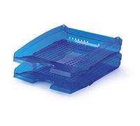 Durable 1701626540 Bandejas para cartas (Trend, para formato DIN A4 a C4, apilables) 6 piezas, azul transparente