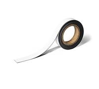 Durable 170802 Cinta de identificación magnética, 5m x 30mm, puede ser cortada a cualquier tamaño, blanca