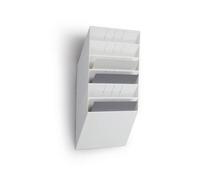 Durable 1709785010 Juego de dispensadores de folletos formato apaisado Flexiboxx 6 A4, 1 juego, blanco